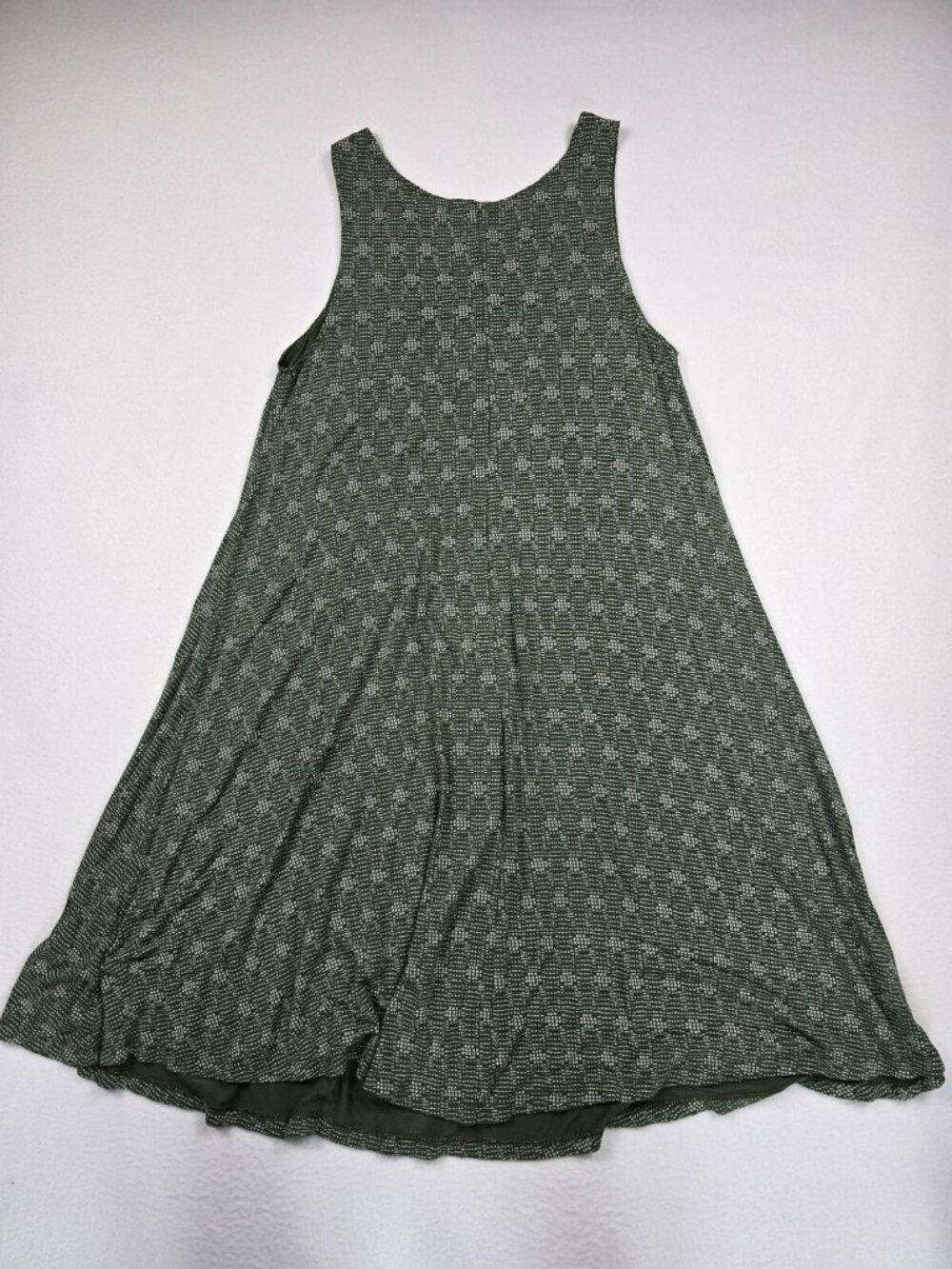 Old Navy Green Sleeveless A-Line Dress Sundress Medium Midi Cottage Core - Picture 5 of 5